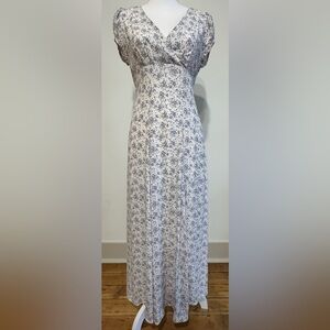 NEW In Loom Blue & White Print Maxi Dress Size S